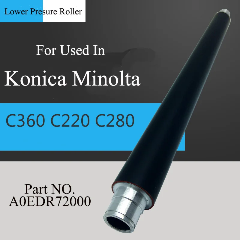

1PC A0EDR72000 For Konica Minolta bizhub BH C220 C280 C360 BHC220 BHC280 BHC360 Compatible New Lower Fuser Pressure Roller