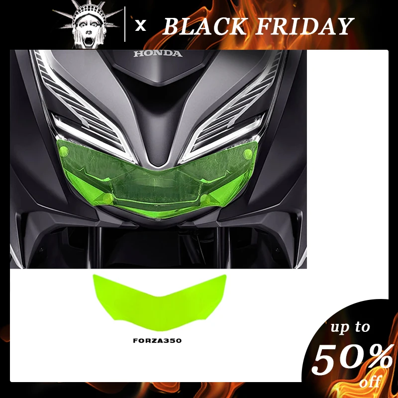 TENGWORSHIP FOR Honda FORZA350 300/NSS350 Motorcycle Headlight Cover Lens Lampcover Cover
