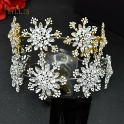 A360 Handmade Bridal Headband Costume Wedding Hair Accessories for Women Bride Rhinestones Headwear Gift Headdress and Crowns
