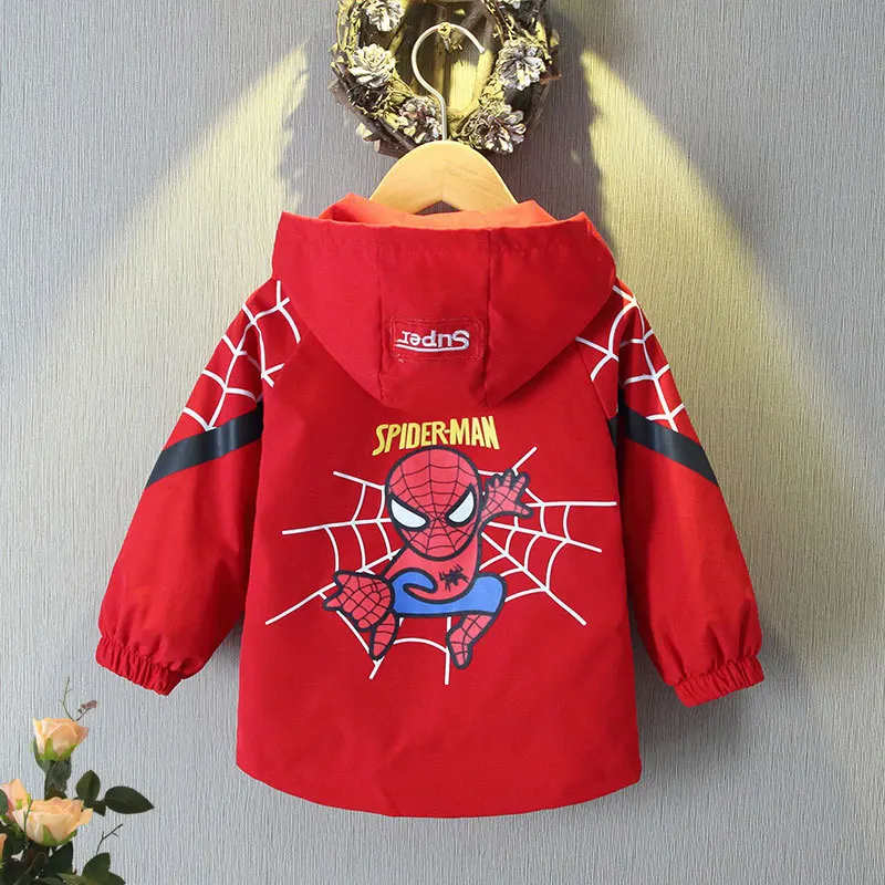 winter fleece jacket Children's Clothing Cartoon Mickey Minnie Jacket Autumn Coat Baby Boy Girl Outing Clothes Jacket Boys Spiderman Clothes red leather coat