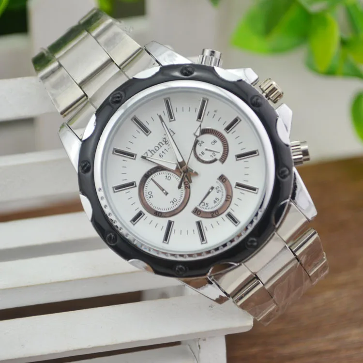 

MEN'S Watch South Korea Men Watch Business Steel Belt Large Dial Waterproof Quartz Watch Casual Watch Wechat Business Supply of