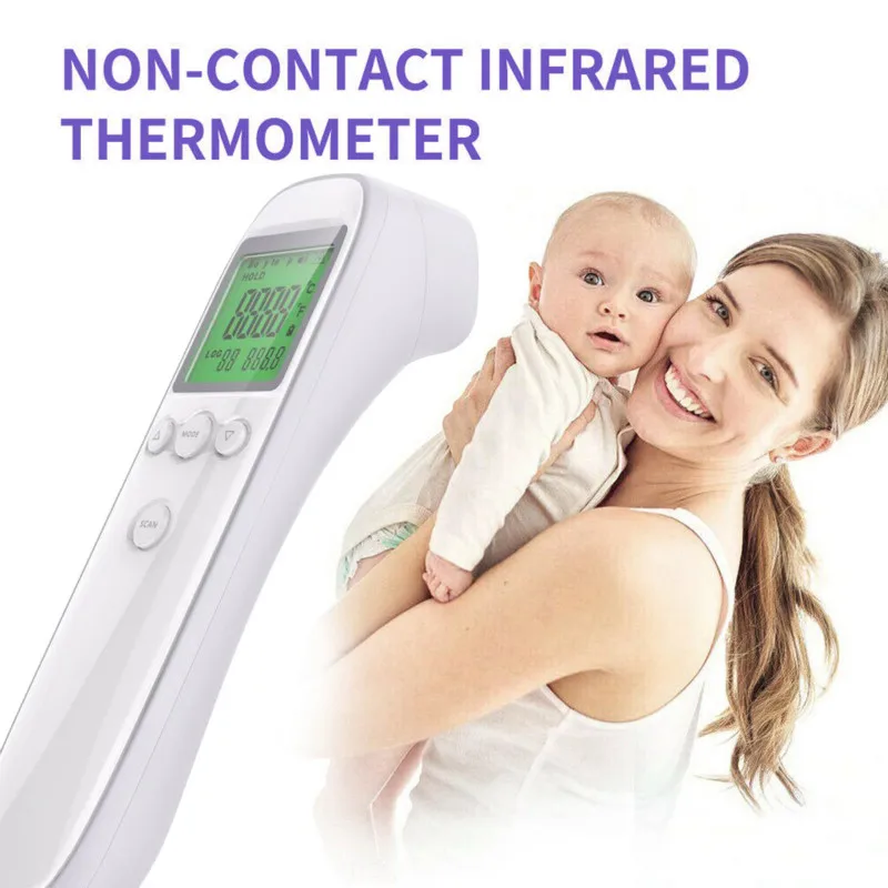 

Baby Kids Infrared Thermometer Gun LCD Digital Termometro Infravermelh Adults Non-Contact Ear Forehead Temperature Meausurement