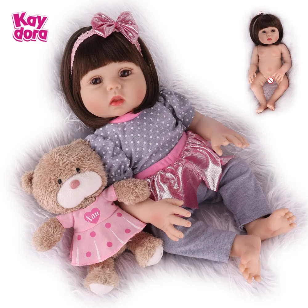 Full Body Vinyl Silicone Reborn Baby Dolls 18/'/' Lifelike Doll Handmade Xmas Gift
