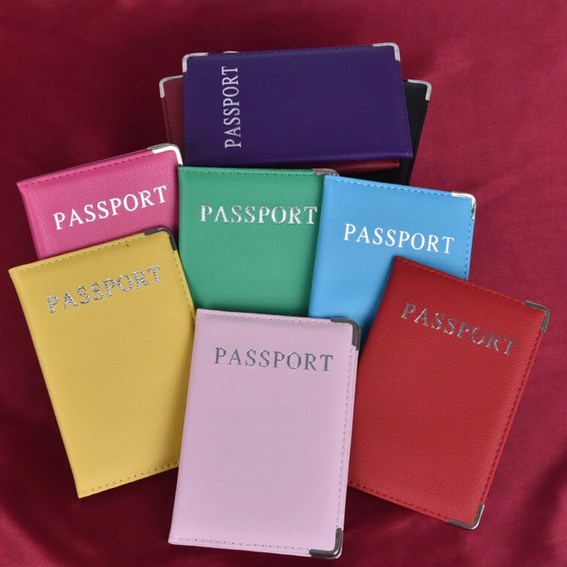 

Casual PU Leather Passport Covers Travel Accessories Men Women Passport Business Holder wallet Case ID Bank Credit Card Bag