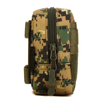 

Debris Storage Rectangle Hanging Wear Resistant Phone Pouch Zipper Closure Outdoor Waterproof Portable Unisex Tactical Waist Bag