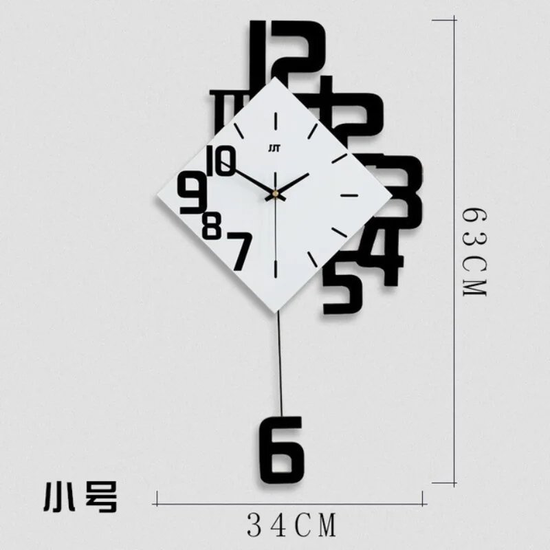 2021 new DIY wall clock home decoration wooden pointer stylish modern electronic clock living room single side mute