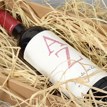 

6 Rolls Wood Color Raffia Grass Bundle, Gift Box Filling Natural Plant Decorative Straw Red Wine Bouquet DIY Package