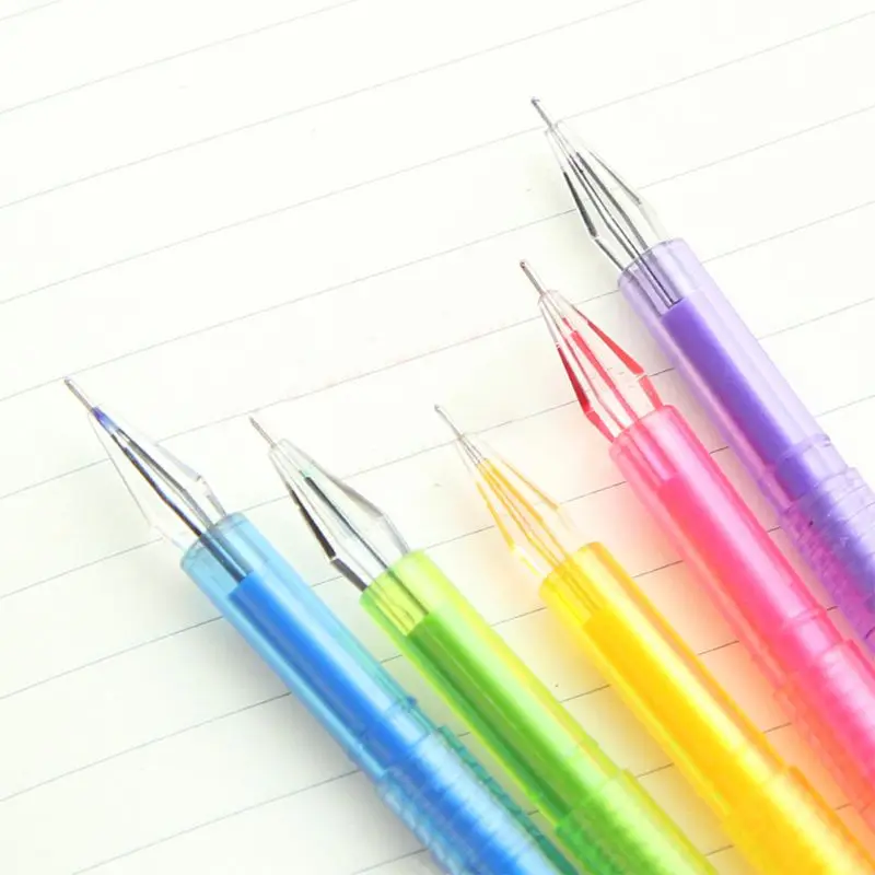 12 цветов/набор, алмазная цветная гелевая ручка, набор школьных принадлежностей, цветные гелевые ручки, цветной карандаш, подарок, эскизная ручка