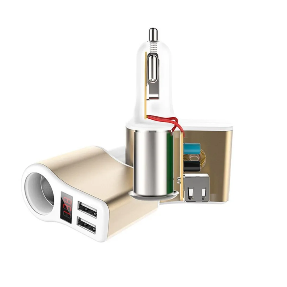 Автомобильный Зарядное устройство прикуриватель 2-Порты USB Зарядное устройство 2.1A Универсальное зарядное устройство