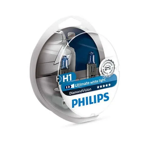 Лампа H1 12V- 55W(P14,5s) Diamond Vision(2шт) PHILIPS 12258DVS2