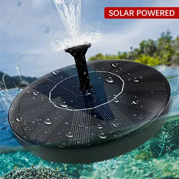 

Bird Bath Fountain Solar Powered Water Pump Floating Outdoor Pond Garden Pool Water Pump 3 Sprinkler Heads solaire fontaine