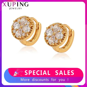

Xuping European and American Style Earrings Elegant Vintage Hoops for Women Temperament Style Jewelry Party Gifts 80298