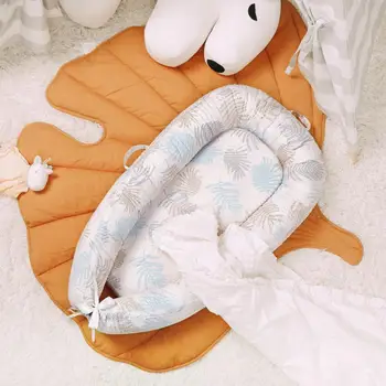 

90X50cm Newborn Baby Lounger Portable Baby Nest Infant Cotton Cradle Crib Travel Crib Cot