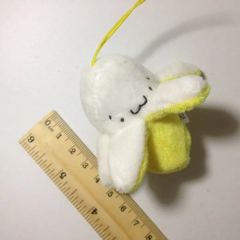 Mini Kawaii Cartoon Banana Plush Toys Key Phone Strap Bag Pendant Key Chain Peluche Stuffed Dolls 7cm 30pcslot (3)