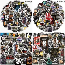 

2 Style/50PCS Cartoon Game Call of Duty Stickers Laptop Water Bottle Mobile Phone Case Water Bottle Skateboard Suitcase Stickers