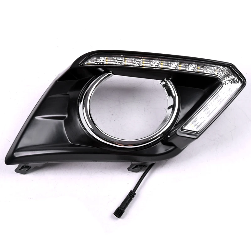 СВЕТОДИОДНЫЙ DRL Дневной светильник противотуманная фара автомобиля 12V для бега светильник s для Nissan X-Trail 2014-2016