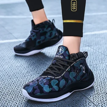

Luxury Brand Basketball Male Shoes Anti Slip Men Sneaker Comfortable Men Sport Shoes Hard-Wearing Men High Top Basketball Shoe