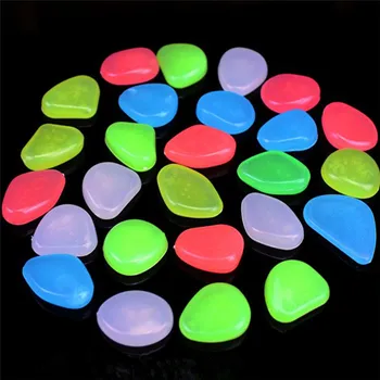 

10pcs/50pcs Luminous Pebbles Rocks Garden Ornaments Stone Glow In The Dark GardenFor Walkways Fish Tank Decorations