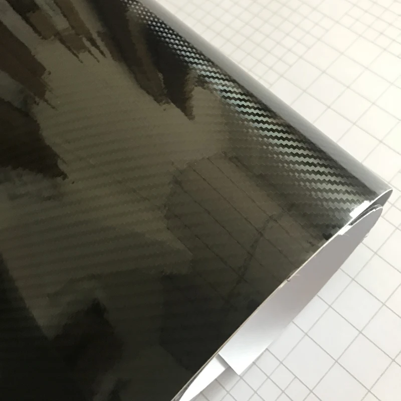 50x500 см Глянцевая 5D виниловая пленка из углеродного волокна с 3D текстурой для