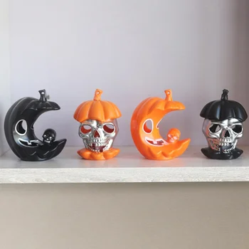 

LED Halloween colorful night light pumpkin lantern DIY hanging scary Halloween candle light decoration props scary skull lamp