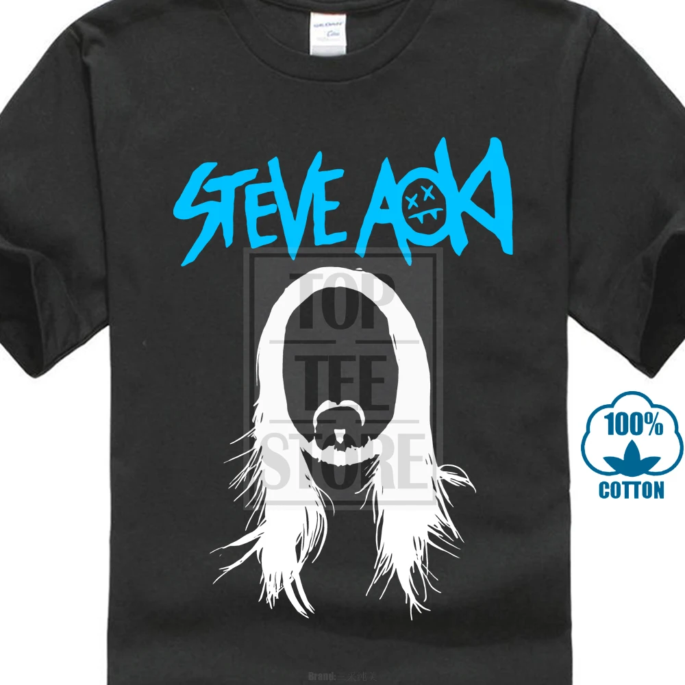 Новинка футболка Steve Aoki Electro House Music Dj с логотипом черная белая Размеры S 3Xl летняя