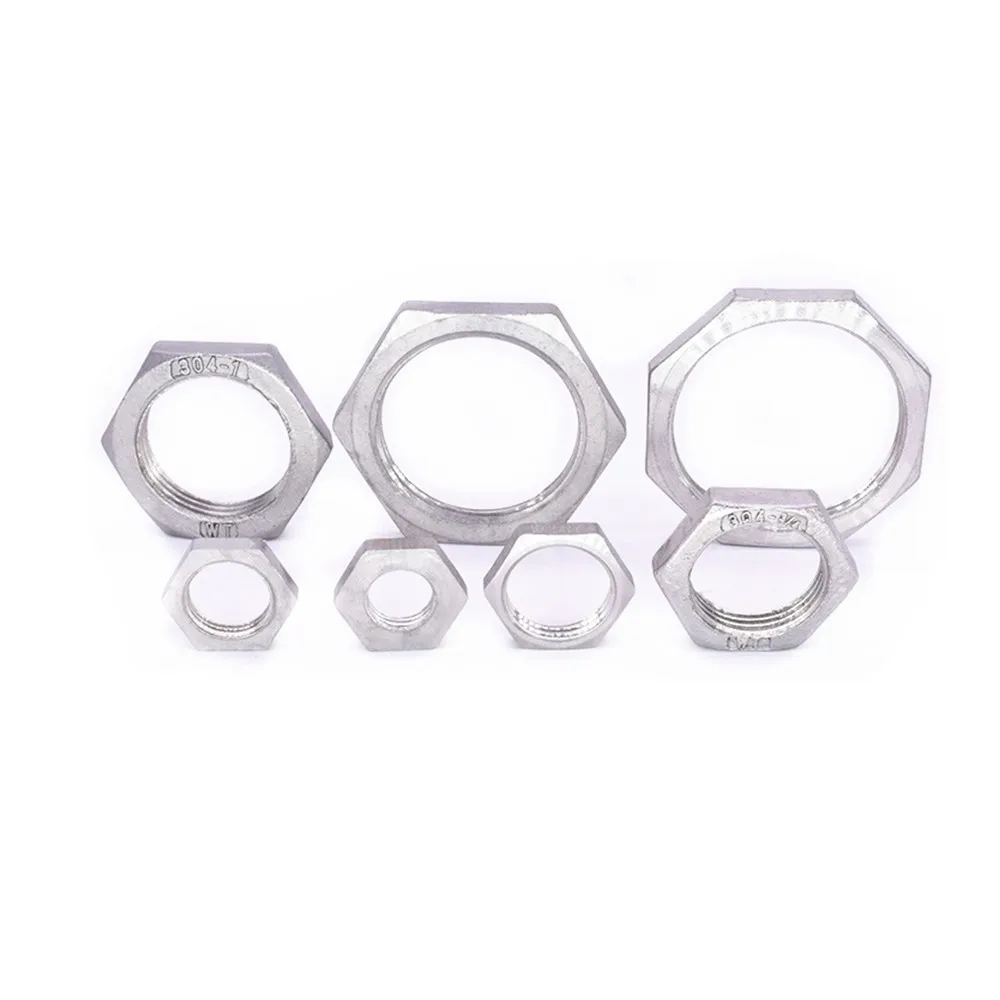 Pipe Fitting Stainless Steel ss 304 Hex Nuts Hex Nuts 1/8" 1/4" 3/8" 1/2" 3/4" 1" 1-1/4" 1-1/2" BSP