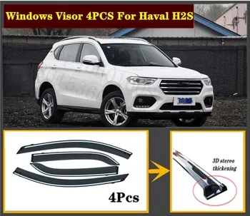 

4pcs Set 2014-2020 OEM For Haval H2S Stainless steel window Visor Shade Vent Wind Rain Deflector Guards Cover