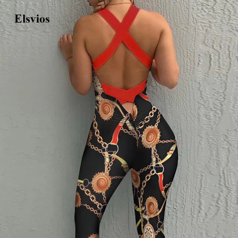 Chain Newspaper Print Crisscross Jumpsuit Summer Sexy Sleeveless Bodycon Romper 2020 Women Elegant Backless Pleated Playsuits XL Chain Newspaper Print Crisscross Jumpsuit Summer Sexy Sleeveless Bodycon Romper 2020 Women Elegant Backless Pleated Playsuits XL