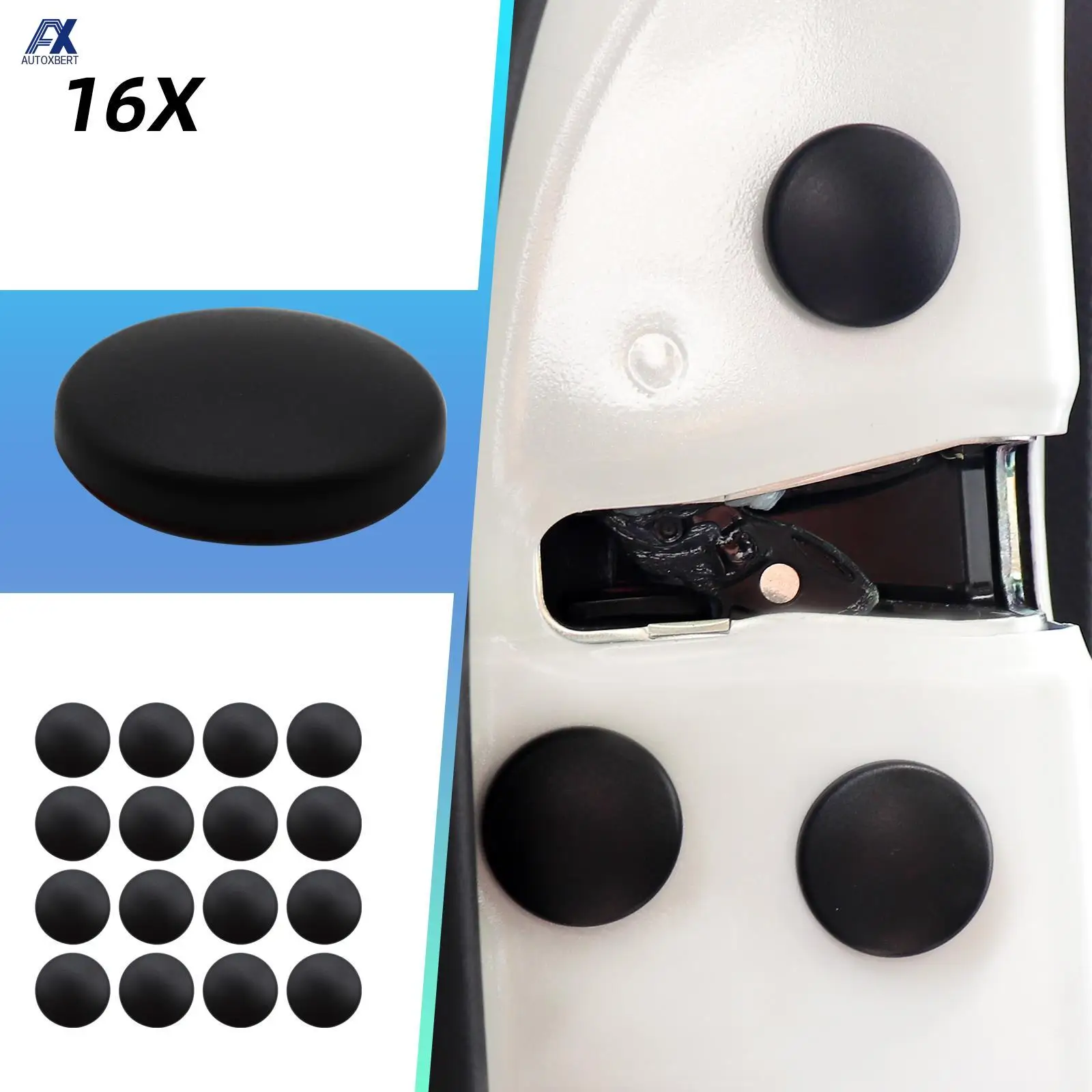16Pcs Universal Car Door Lock Screw Protector Sticker Cover Screws Cap Anti-Rust Accessories Interior Trim Covers Styling