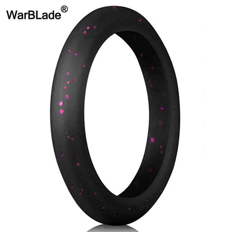 WarBLade 2.7mm Silicone Rings For Women Wedding Rubber Bands Hypoallergenic Flexible Sports Antibacterial Silicone Finger Ring