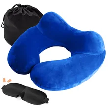 Уличная u-образная дорожная подушка для самолета, подушка для шеи, Офисная Подушка с маской для глаз, Ушная подушка для путешествий