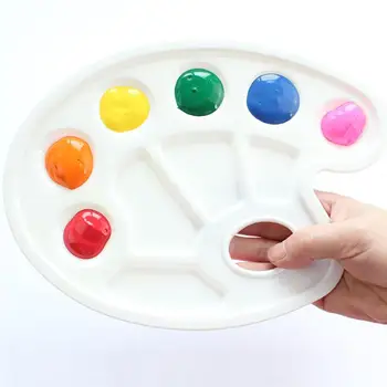 

9pcs Paint Tray Cute Portable Plastic Drawing Tray Color Mixer Painting Plate for Drawing Painting Children