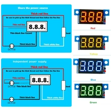 Panneau ampèremètre numérique LED DC0 10A, 0,36 pouces, Module de protection contre l'inversion de courant, # Sep.08
