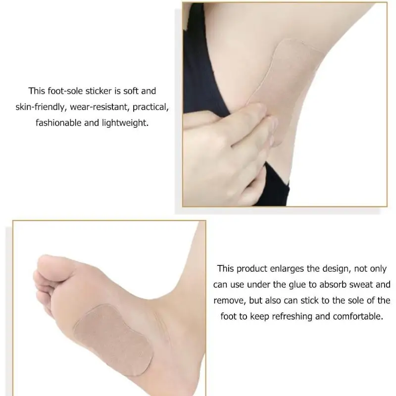 10pcs/Bag Women Armpits Anti Sweat Pads Foot Underarm Perspiration Patch