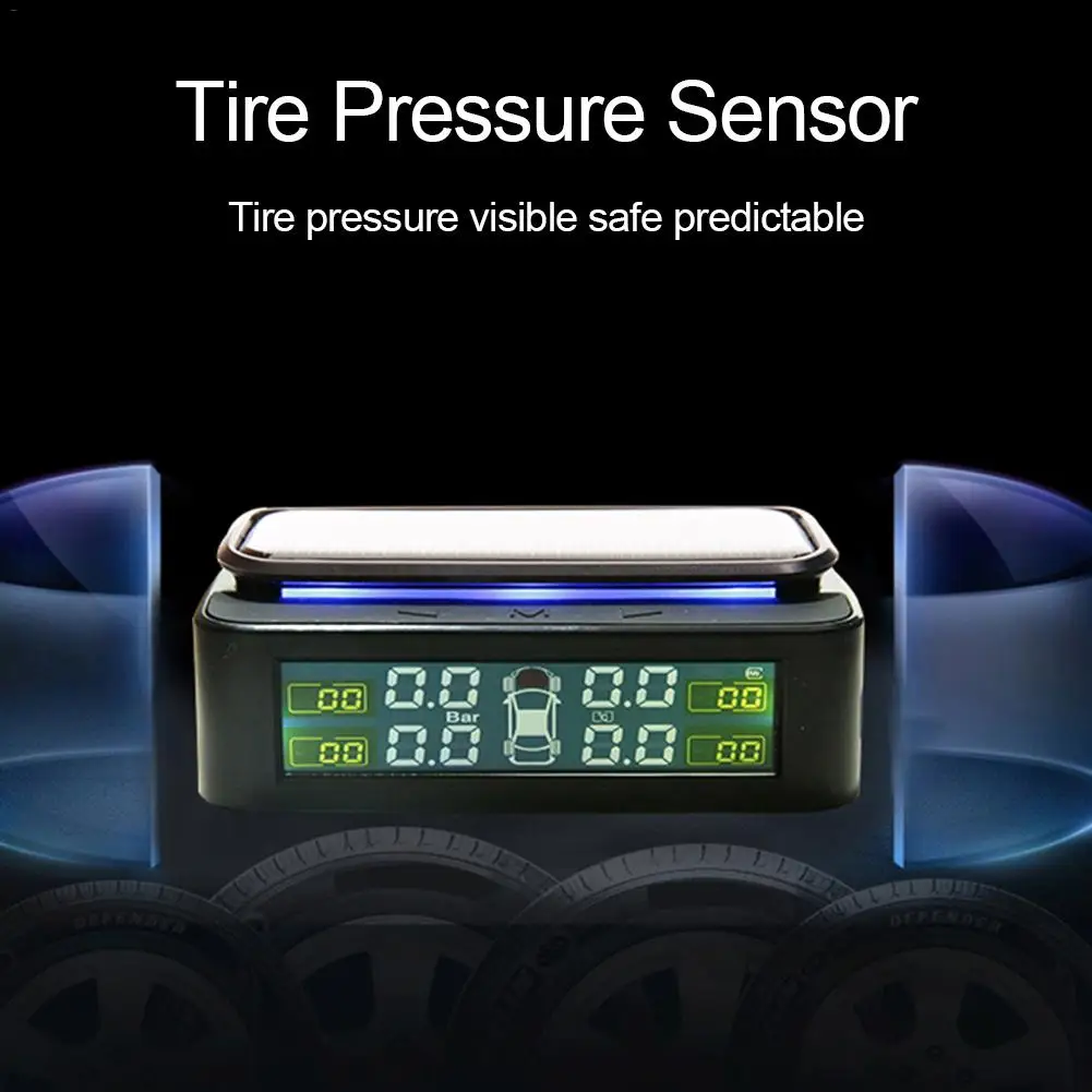 Солнечная система TPMS для автомобильных шин, датчик давления, система мониторинга, внешний датчик для автомобильных шин, товары для безопасности, датчик давления в шинах