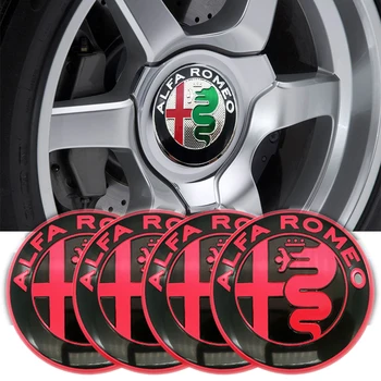 

4pcs Wheel Rim Center Stickers for Alfa Romeo Giulia Giulietta 147 154 155 156 159 164 166 Spider Alloy Hub Cover Badge Styling