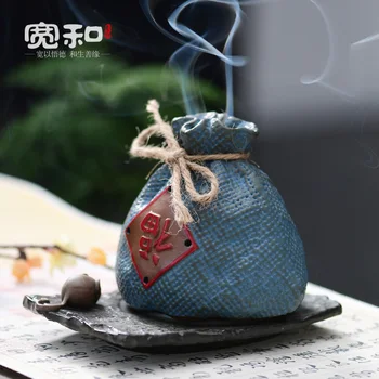 

Width, and the bag of ceramic household incense burner archaize zen tea aroma stove indoor household dish incense burner