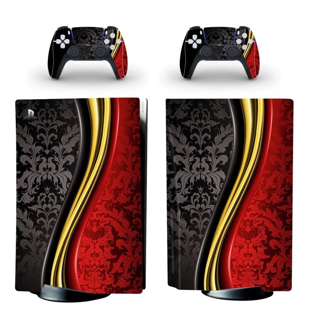New PS5 Standard Disc Edition Skin Sticker Decal Cover for PlayStation 5 Console and 2 Controllers PS5 Skin Sticker Vinyl