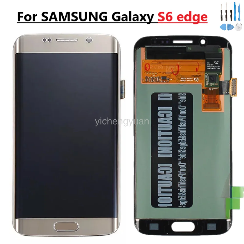 Оригинальный AMOLED дисплей 5 1 ''для SAMSUNG Galaxy S6 Edge LCD G925 G925I G925F сенсорный экран