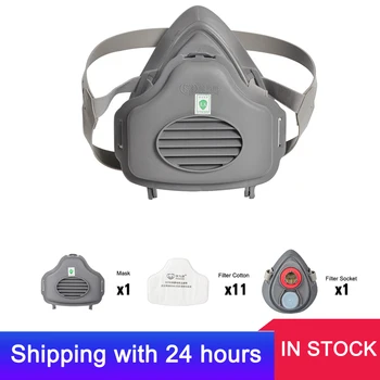 

3700 Dust Mask Particulate Respirator Face Mask with Filter Cotton Protective Mouth Mask Anti-Dust Haze Masks