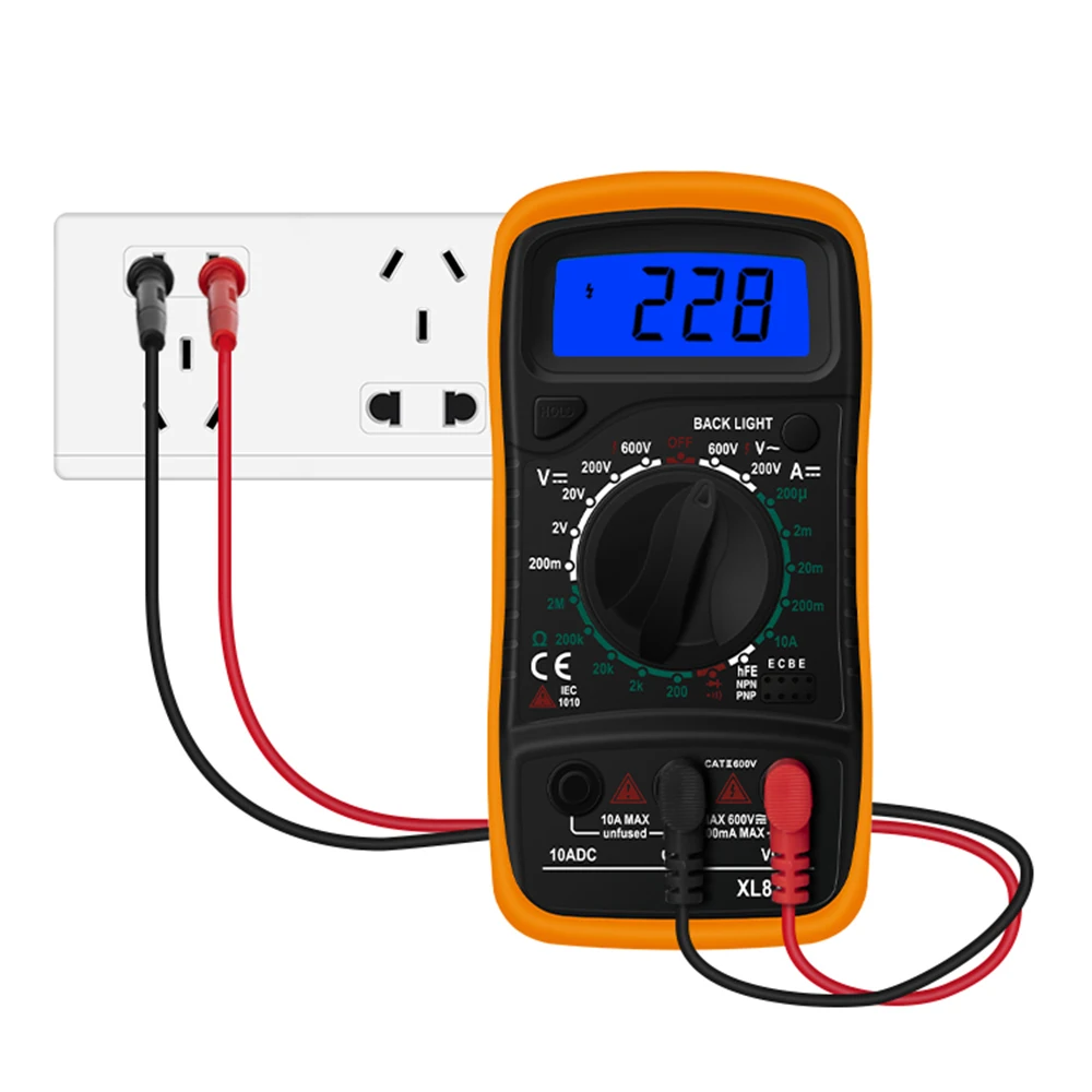 ЖК-цифровой мультиметр A830L AC DC напряжение диод Freguency тестер тока световой дисплей