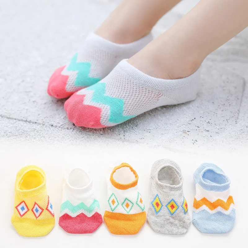 

Babies' Socks Spring And Summer New Style CHILDREN'S Socks Color Hidden Socks Mesh Breathable No-show Socks