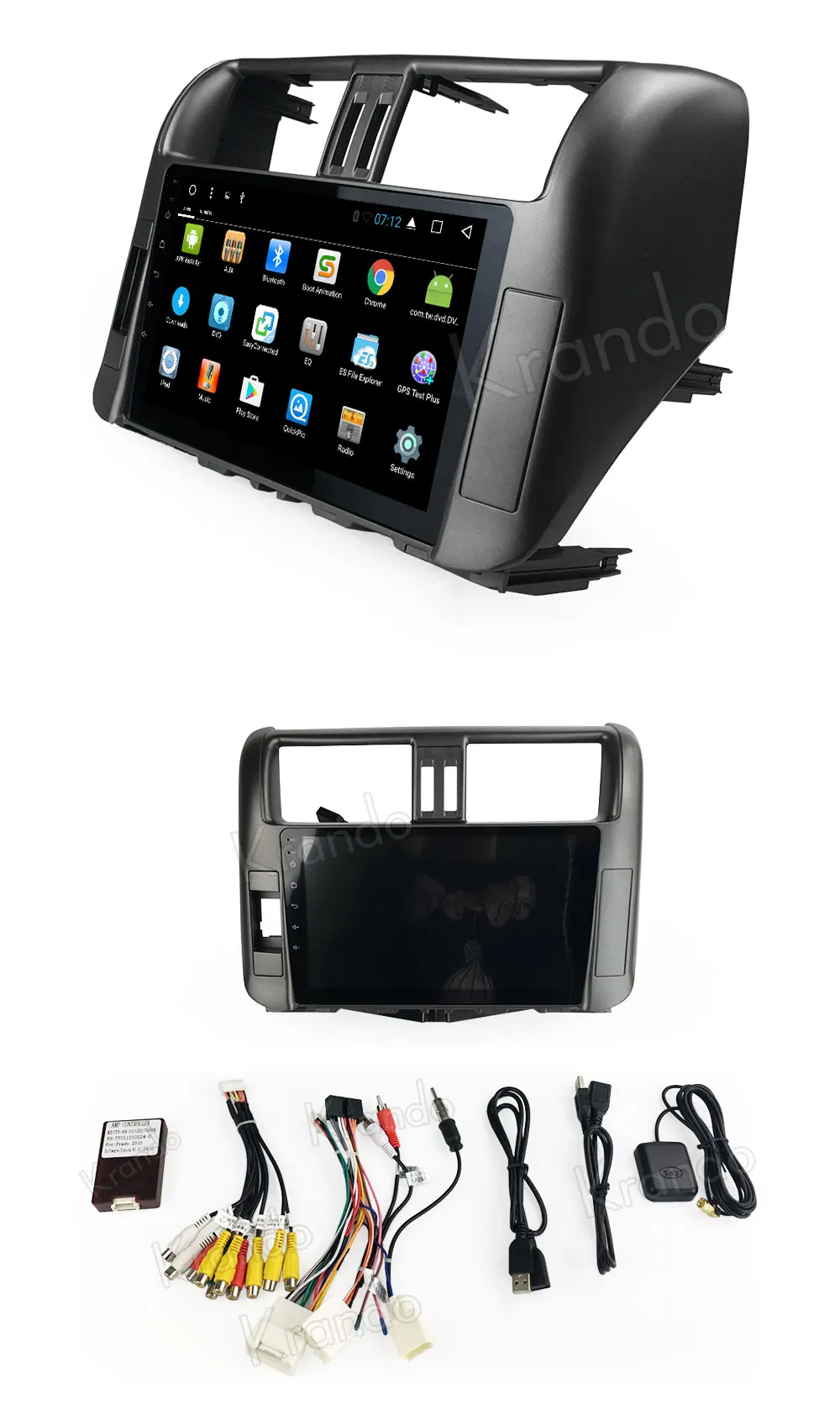 Clearance Krando Android 8.1 10.1" car radio player for Toyota Prado 2010-2013 navigation gps multimedia system 3