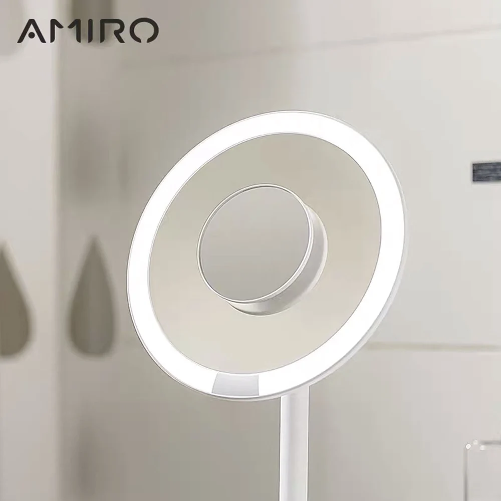 AMIRO 5X Лупа светодиодный зеркало для макияжа глаз перезаряжаемое косметическое зеркало увеличительное зеркало с подсветкой
