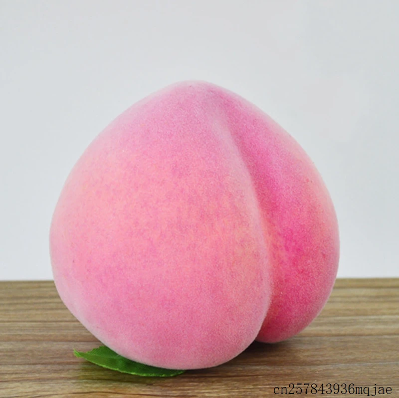 100 Pcs Artificial Fruits Plastic Fake Fruit Simulation Fake Peaches Pear Kitchen Pretend Fruit Photography Props