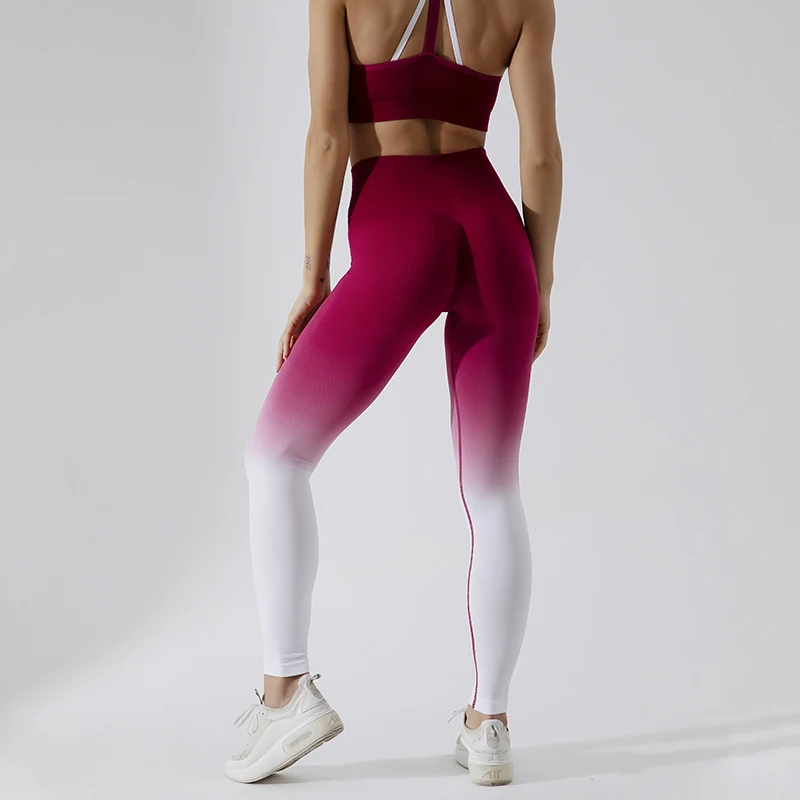 

Sport Yoga Pants Women Gym Fitness Leggings Gradient Workout Yoga Leggings Training Pants Women
