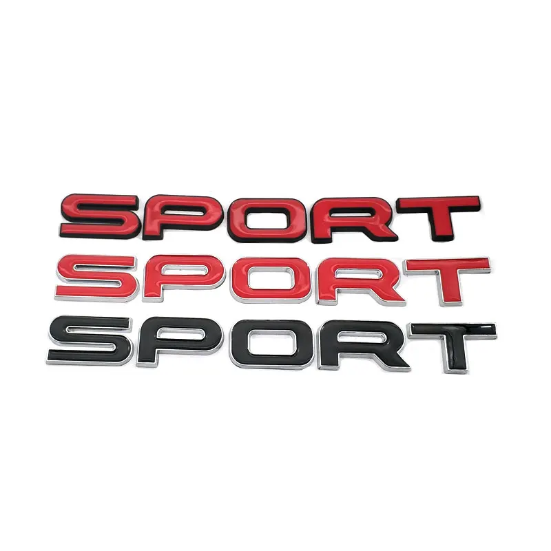 Car Styling Metal SPORT Letters Logo Emblem Car Rear Trunk Badge Sticker Decal For Land Range Rover SV Autobiography Discovery