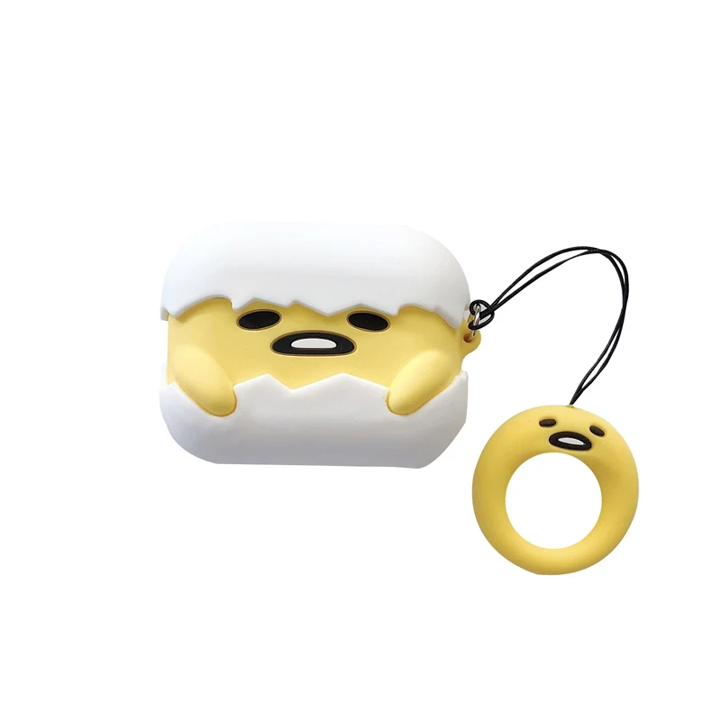 Мягкий силиконовый милый мультяшный стереозвук Lazy Gudetama Airpods защитный чехол с