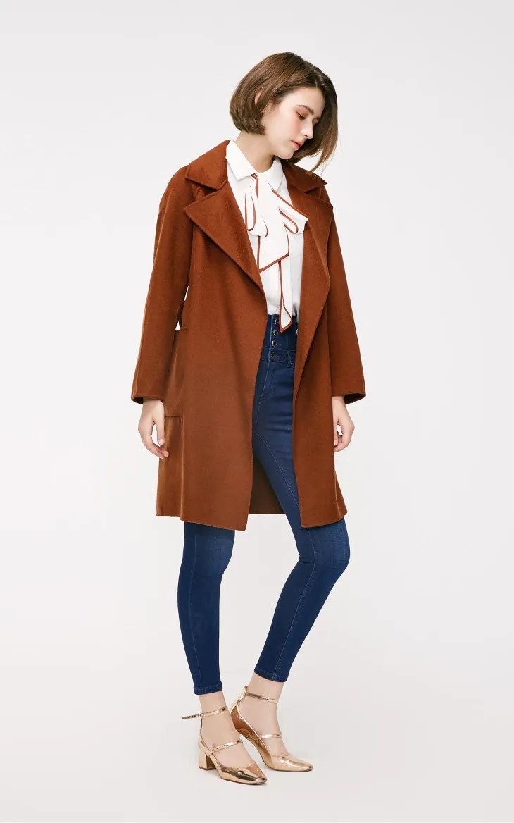 Vero Moda Женское шерстяное пальто со шнуровкой | 318427522