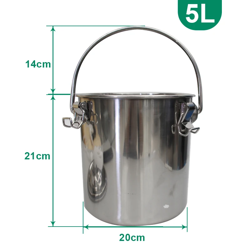 5L Electric Pulsator Milk Milking Machine For Goat Cattle Sheep Stainless Steel Milker Integrated Vacuum Pump 220V